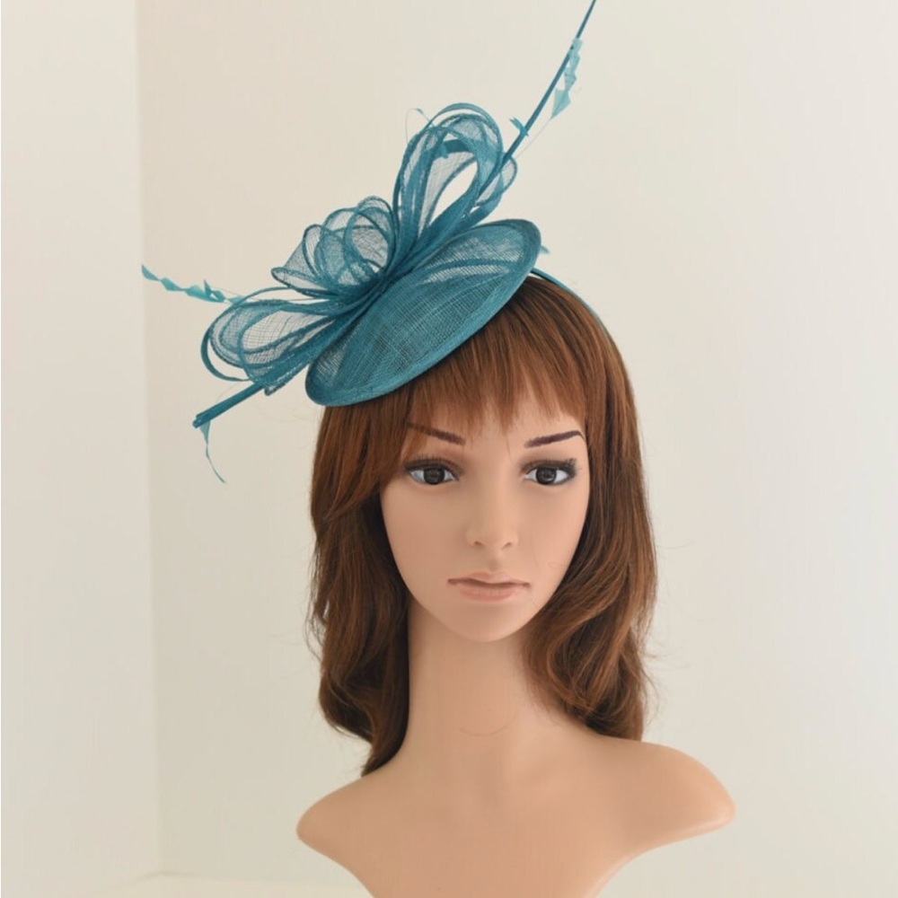 Teal Fascinator Headband